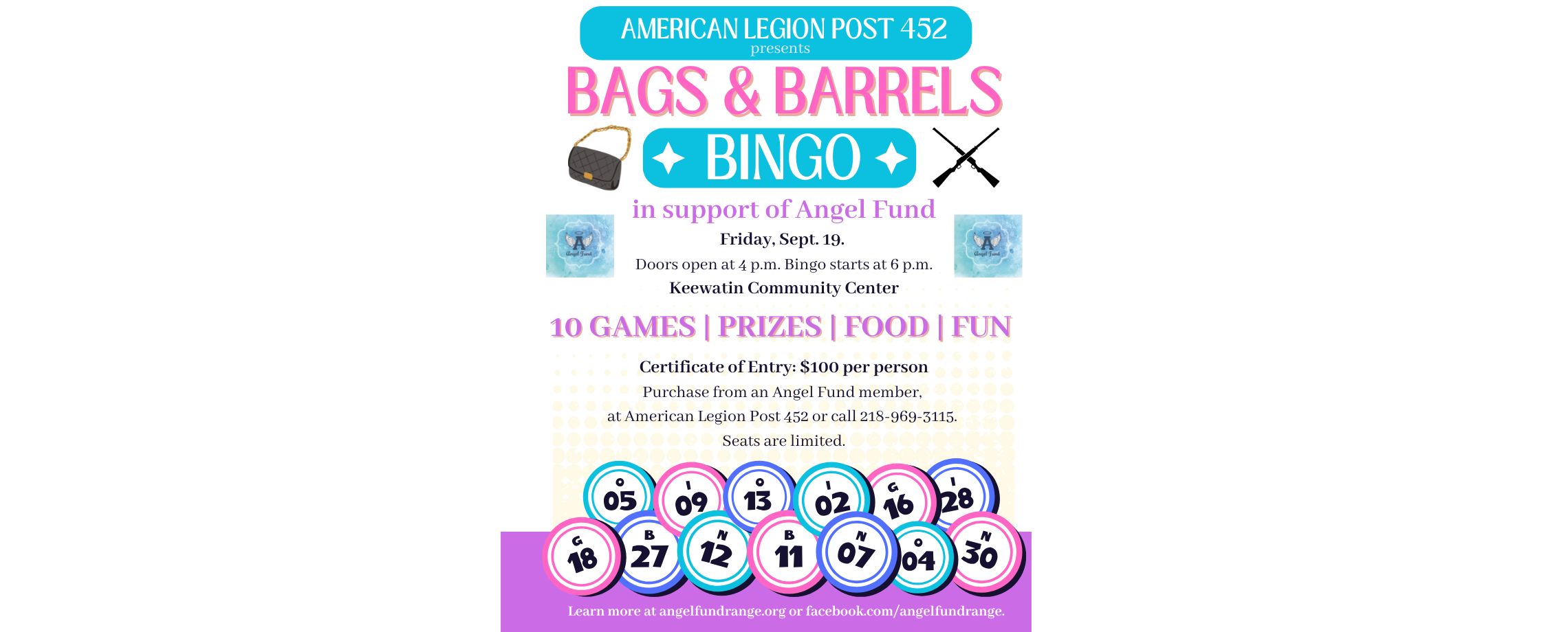 New Fundraiser ahead: Bags & Barrels BINGO