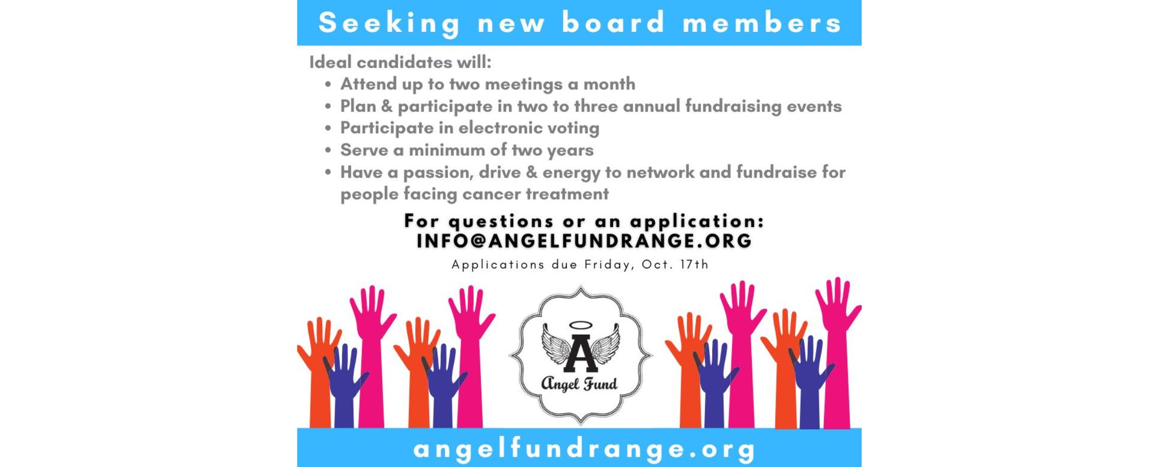 Seeking Board Members: Application Process Now open